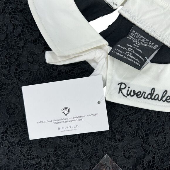 Riverdale Veronica Costume Cosplay Black Lace A-Line Dress Fit Flare JUNIORS S/M - Picture 16 of 16